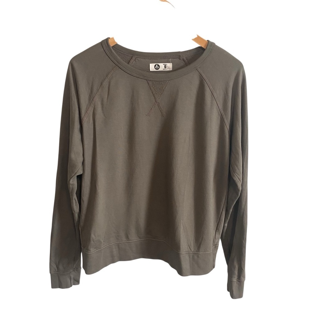 American Giant Brown Cotton Blend Classic Crew Neck Sweatshirt Size Small